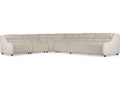 Gio 6-Piece Fabric Power Motion Sectional in Cream