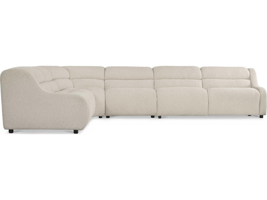 Gio 6-Piece Fabric Power Motion Sectional in Cream