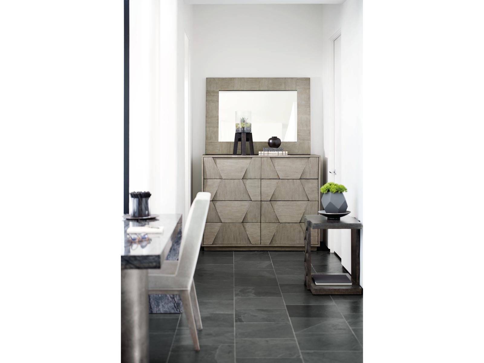 Linea Brown Oak Wood Double Dresser