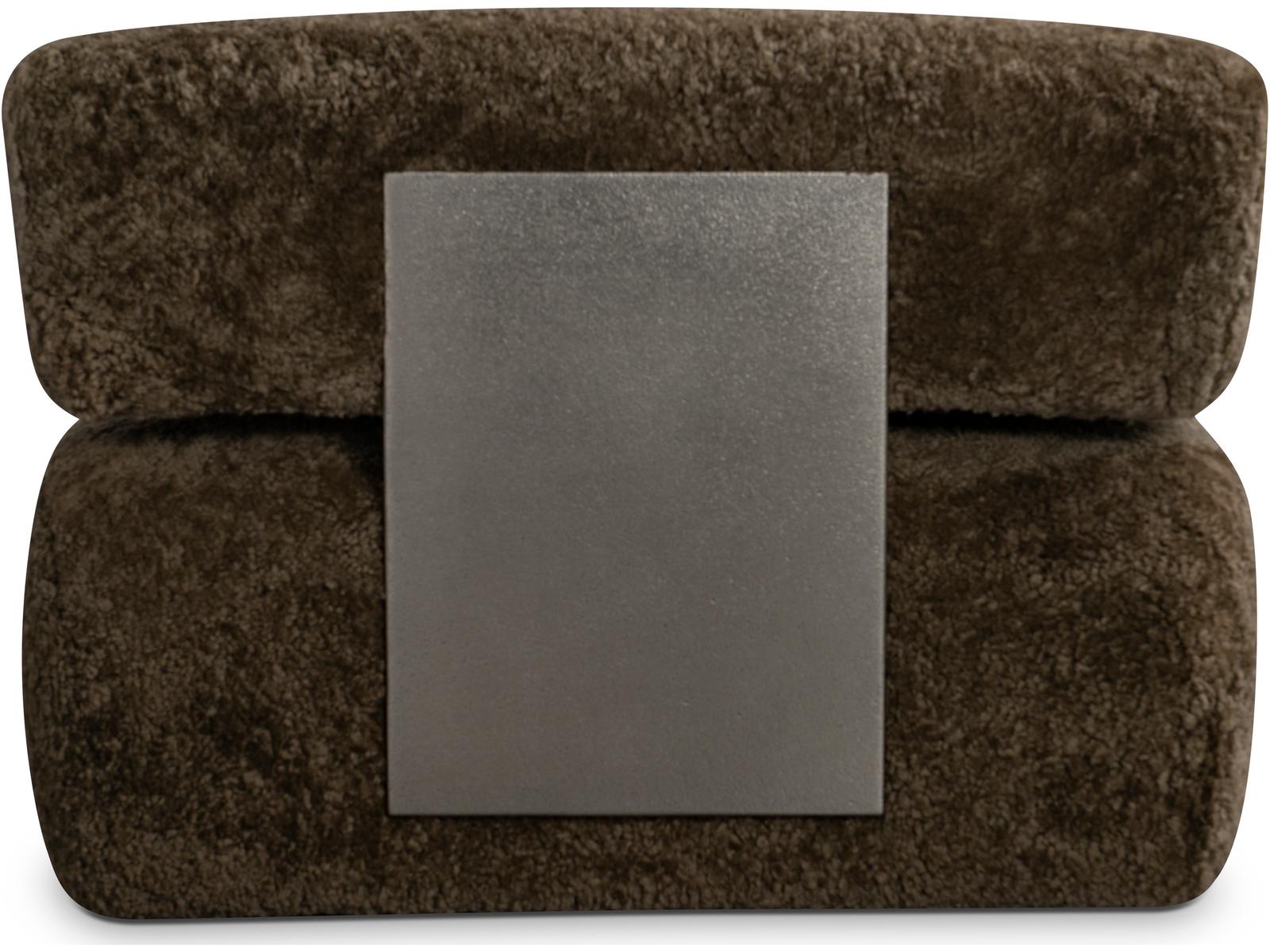 Paley Shearling Swivel Accent Chair in Brown