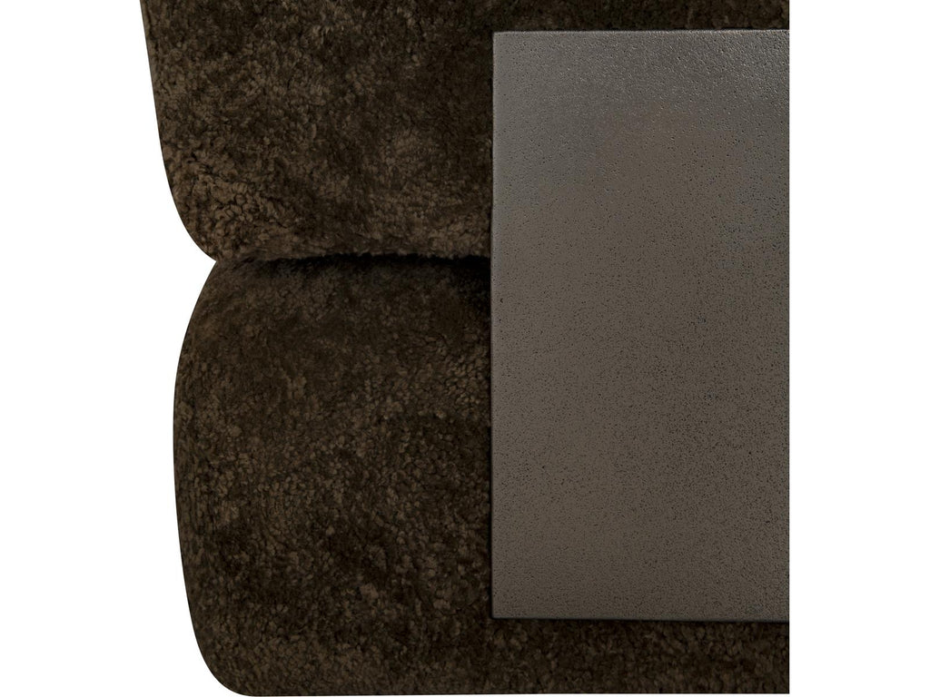 Paley Shearling Swivel Accent Chair in Brown