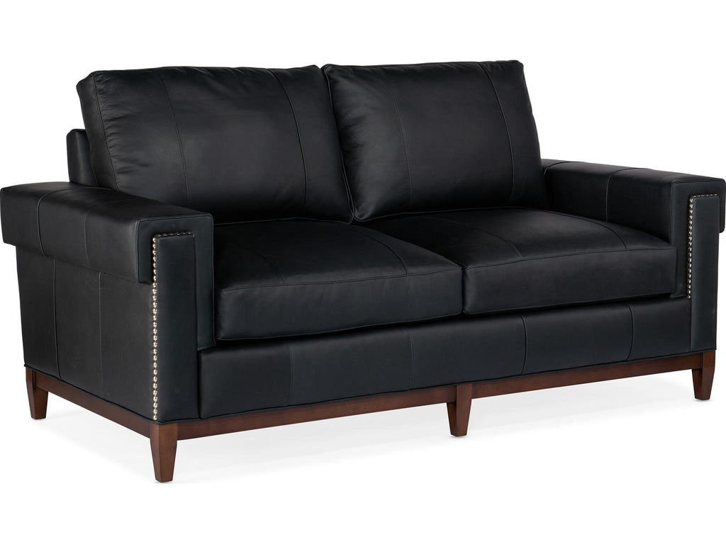 Noah Studio 2-Seat Stationary Leather Sofa
