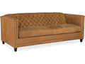 Jaden Stationary Tufted Leather Sofa 8-Way Hand Tied in Customizable Finish