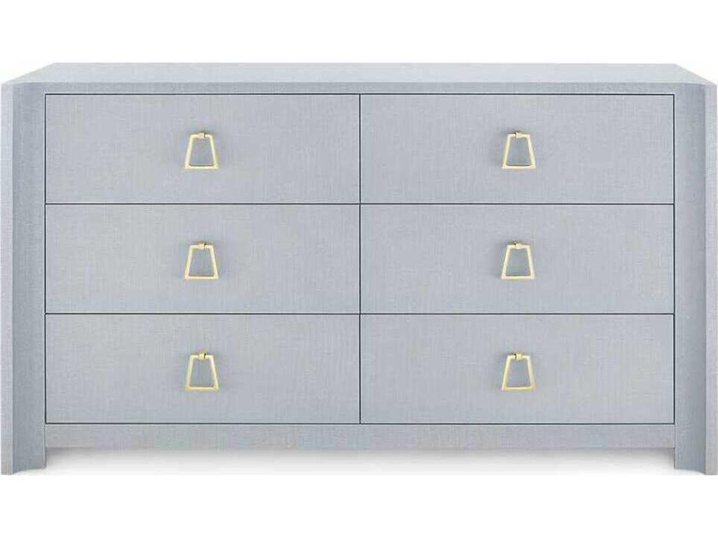 Audrey Extra Large 6-Drawer Dresser in Washed Winter Gray