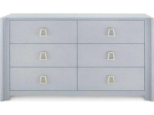 Audrey Extra Large 6-Drawer Dresser in Washed Winter Gray