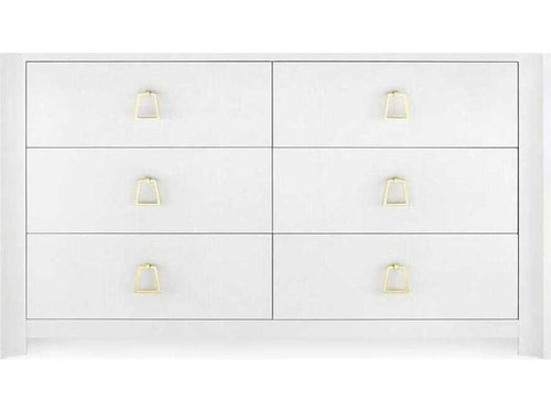 Audrey Extra Large 6-Drawer Dresser in Washed Winter Gray