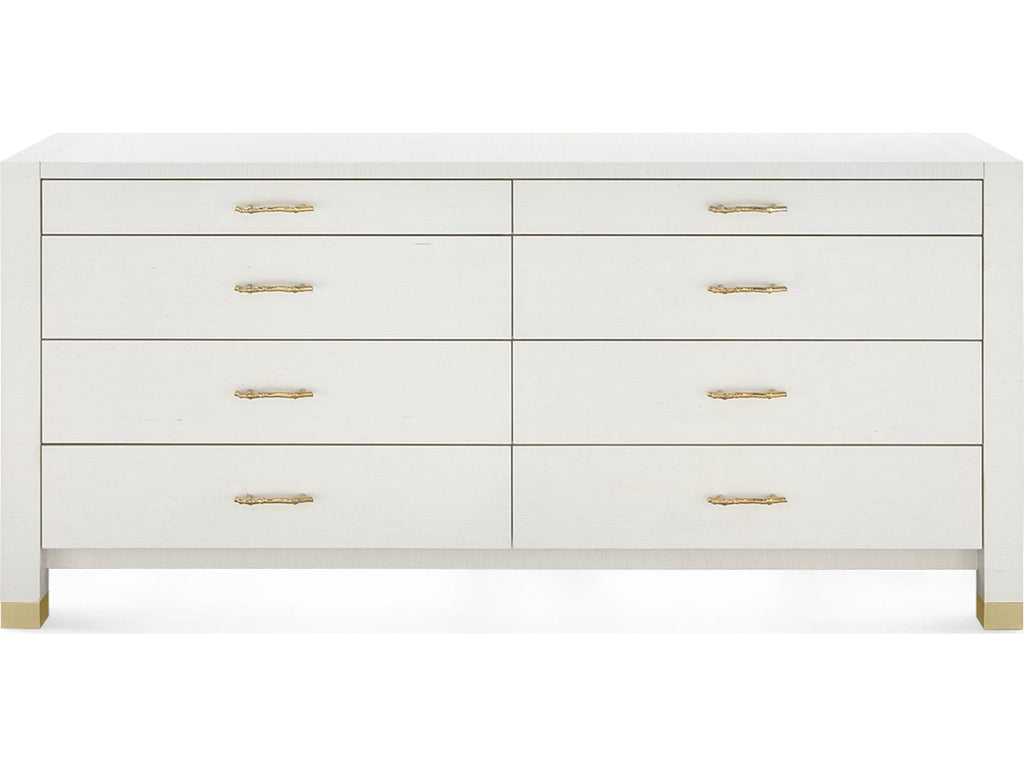 Camden Extra Large 8-Drawer Dresser in Sand White