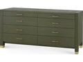 Camden Extra Large 8-Drawer Dresser Deep Olive