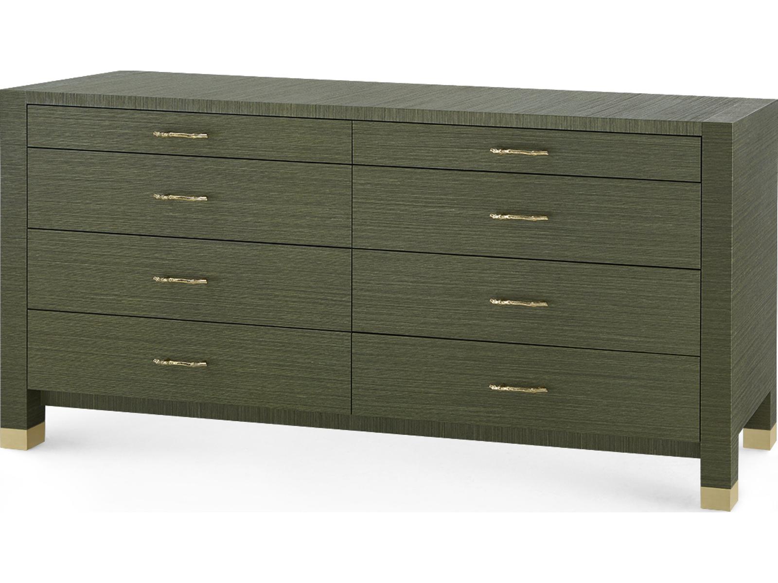 Camden Extra Large 8-Drawer Dresser Deep Olive