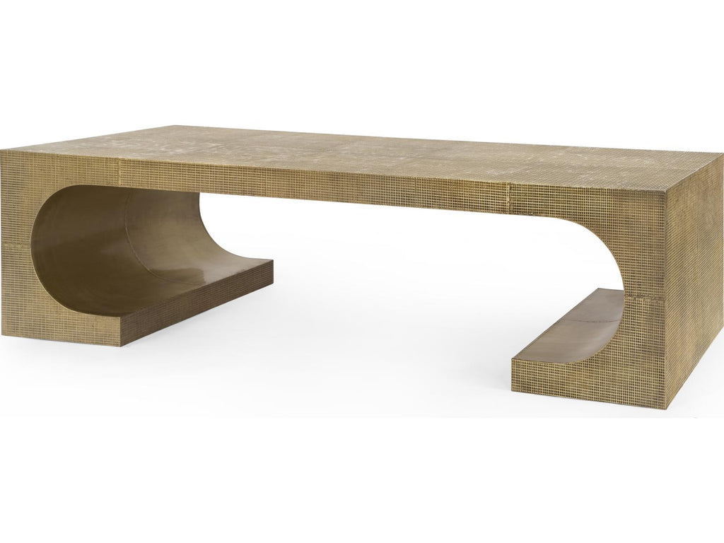 Dali Rectangle Coffee Table Antique Brass Finish