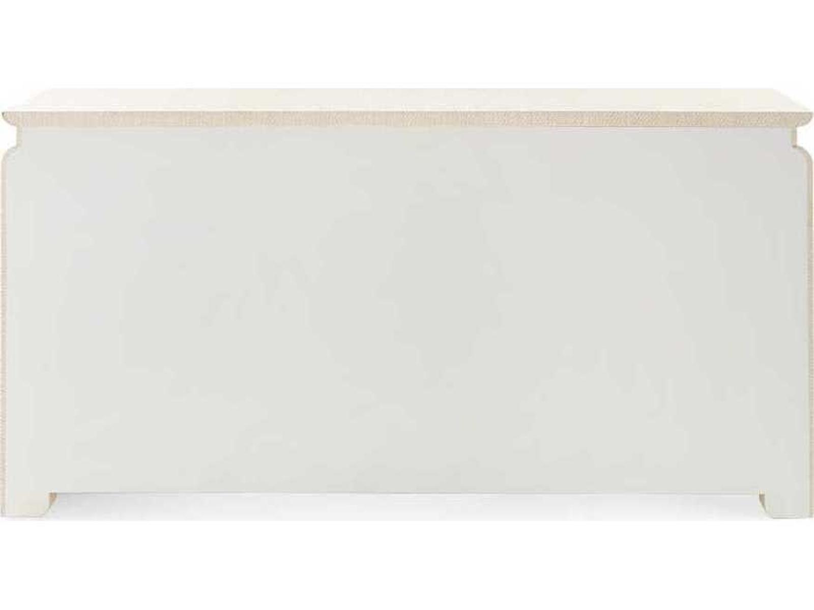 Elina Extra Large 6-Drawer Lacquered Grasscloth Dresser Natural Twill