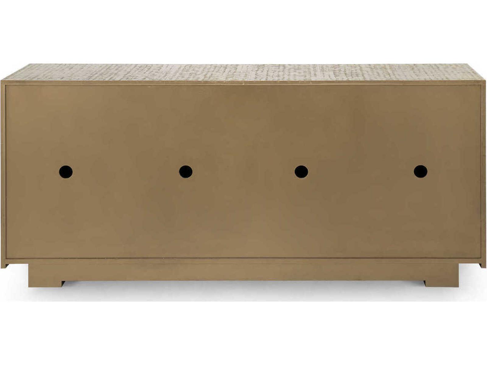 Mark 4-Door Cabinet in Antique Brass