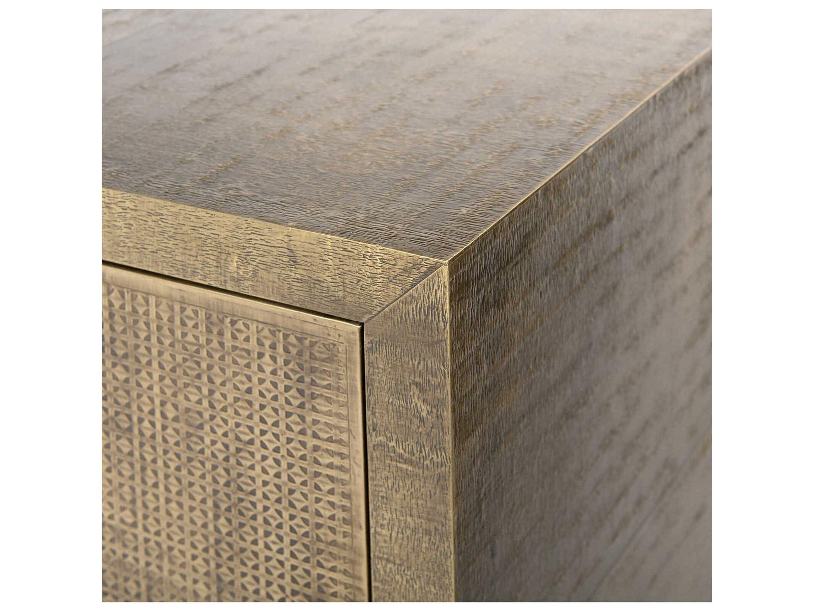 Mark 4-Door Cabinet in Antique Brass