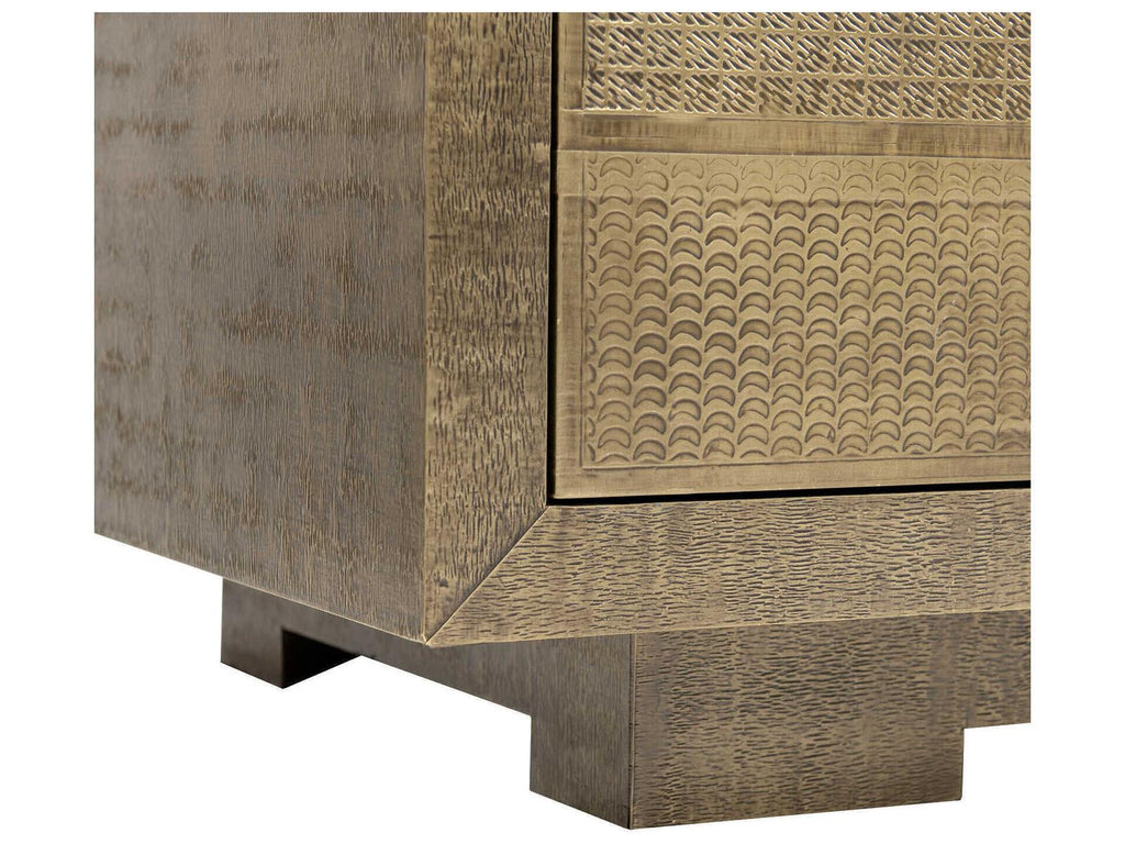 Mark 4-Door Cabinet in Antique Brass