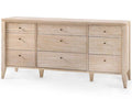 Paola 9-Drawers Oak Wood Dresser