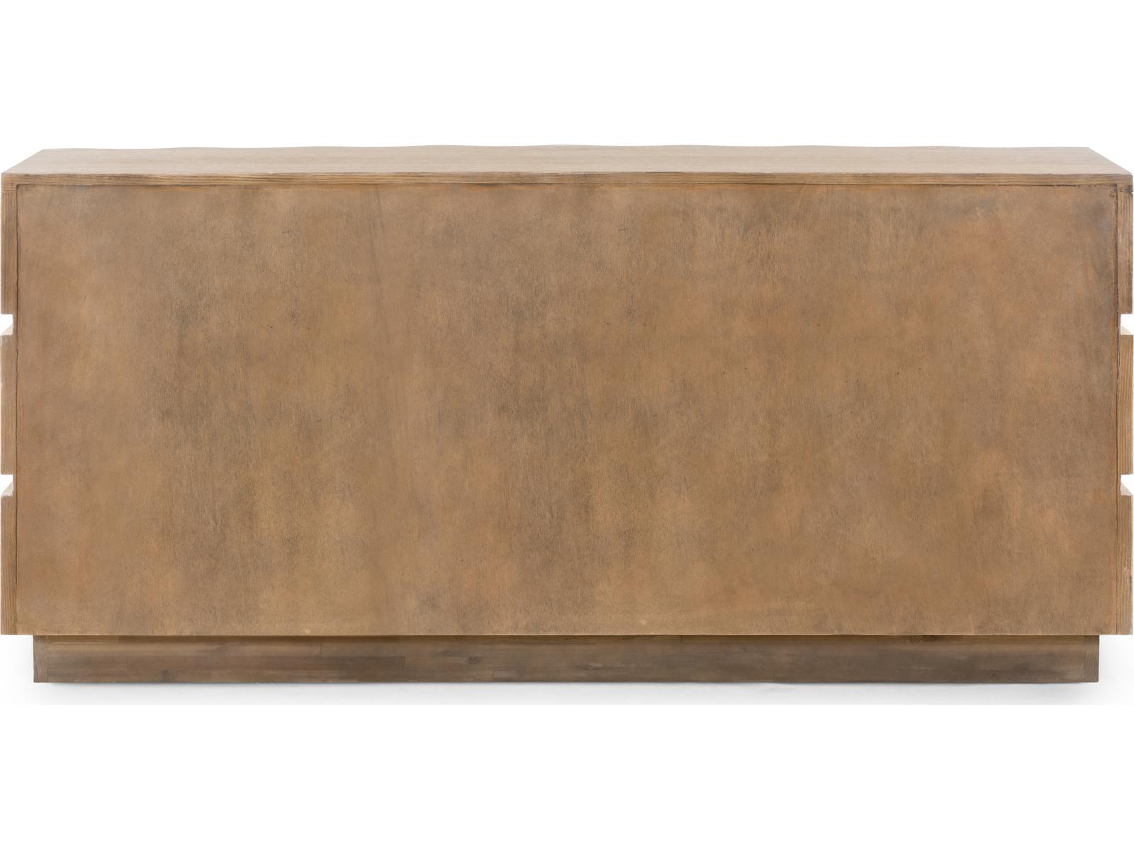 Vanessa 6-Drawer Dresser in Cerused Oak with Almond Finish