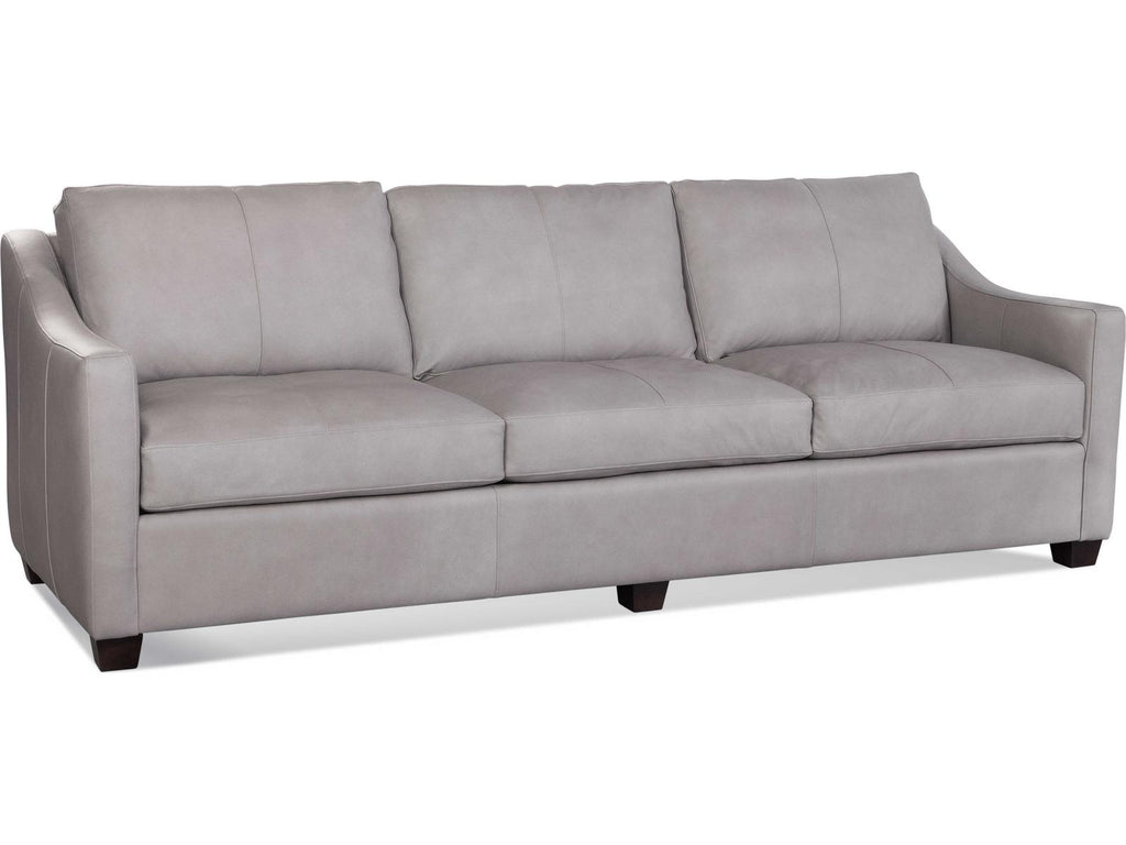 Oliver Leather Estate Sofa with Track Arms in Custom Leather