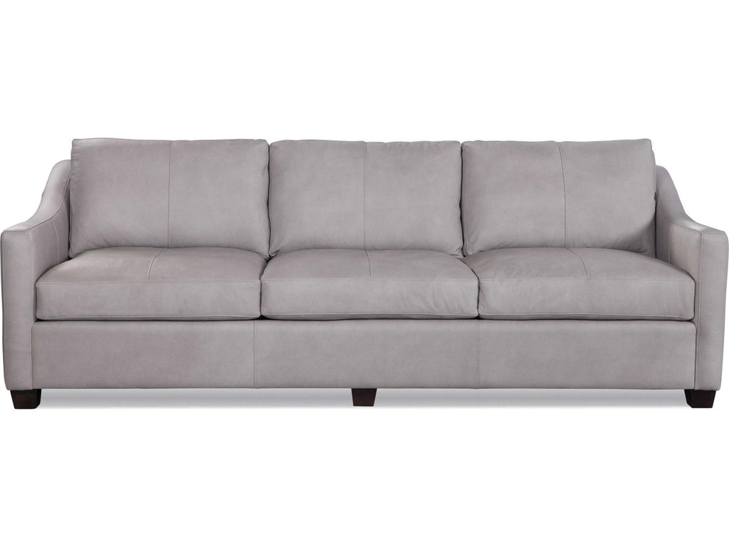 Oliver Leather Estate Sofa with Track Arms in Custom Leather