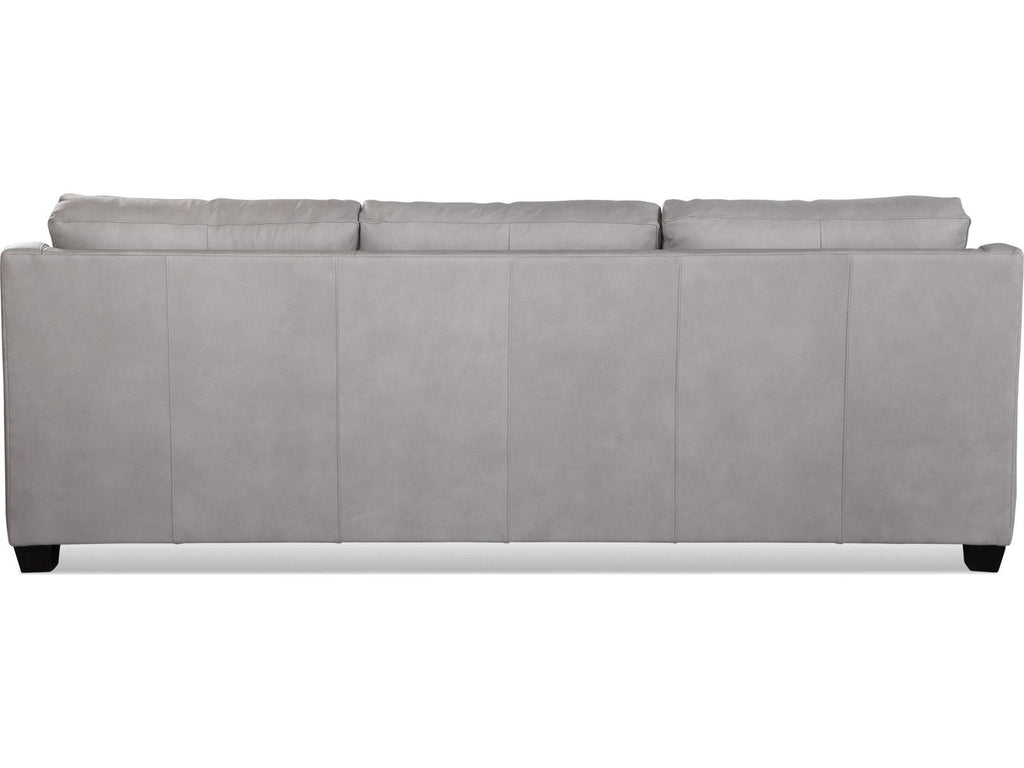 Oliver Leather Estate Sofa with Track Arms in Custom Leather