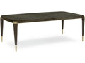 All Trimmed Out Extendable Dining Table in Charcoal Anegre and Whisper of Gold