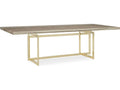 Wish You Were Here 100-Inch Rectangle Dining Table in Gray Sandstone and Whisper of Gold