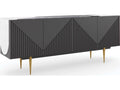 Over The Edge Sideboard in Warm Slate and Champagne Gold