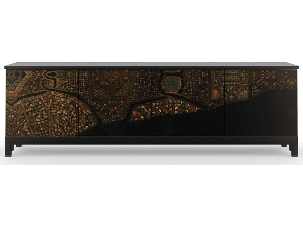 Classic Mosaic 100 Satin Ebony Deep Bronze Media Console,"<div class="flex flex-col max-w-1/4">
<span class="w-full text-base font-semibold mb-2">Features</span><ul class="list-disc pl-5">
<li class="text-sm my-1"><div class="w-full html-content-container