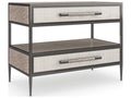 Dual Impressions Nightstand in Mountain Smoke and Deep Bronze