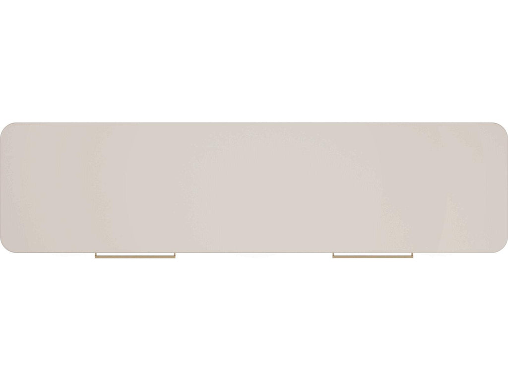 Love Interest Sideboard Console Cabinet in Matte Pearl and Whisper of Gold