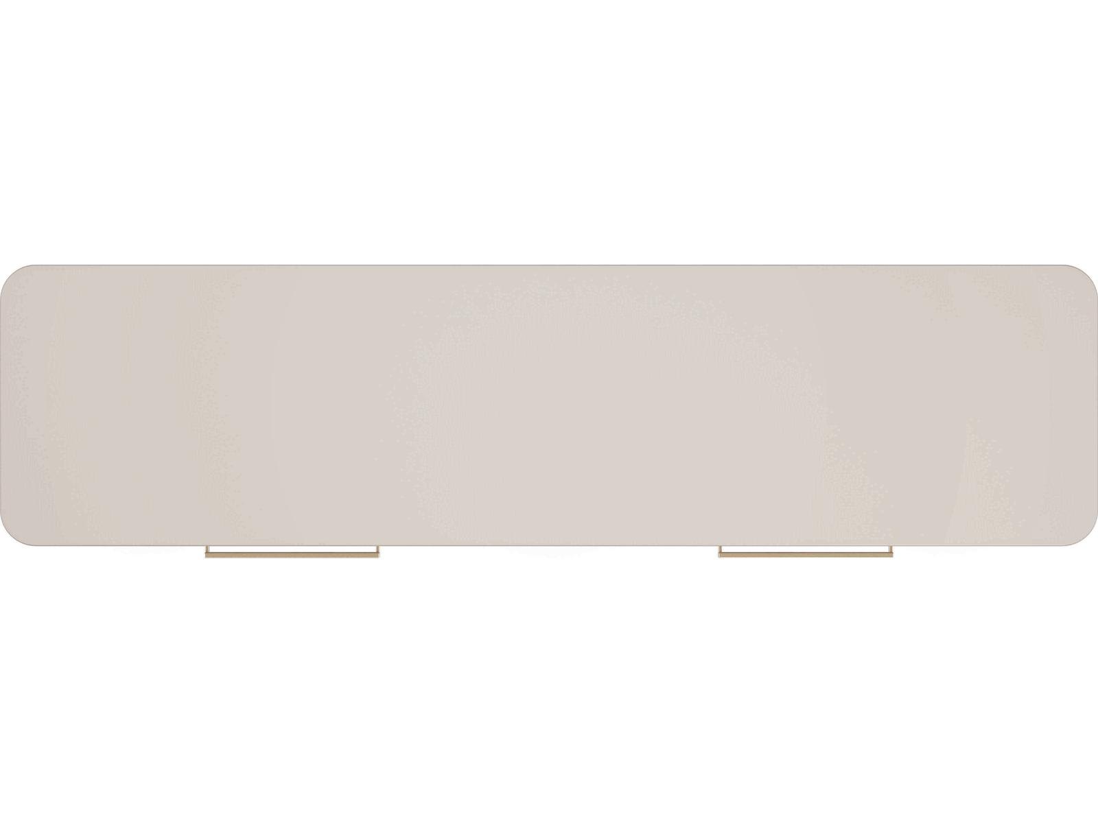 Love Interest Sideboard Console Cabinet in Matte Pearl and Whisper of Gold