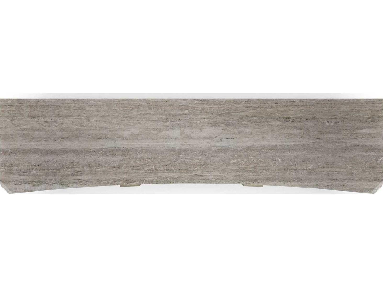 Crushing It Handcrafted Buffet with Silver Travertine Top in Charred Bark