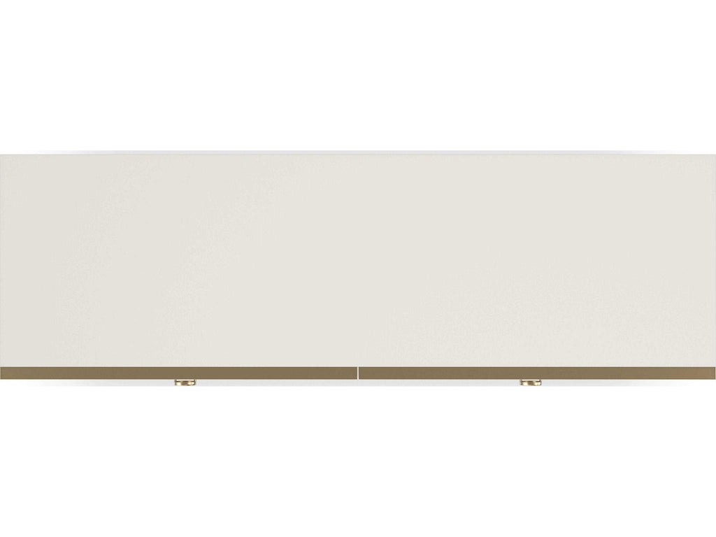 Bedrock Six-Drawer Dresser in Almond Milk and Champagne Gold