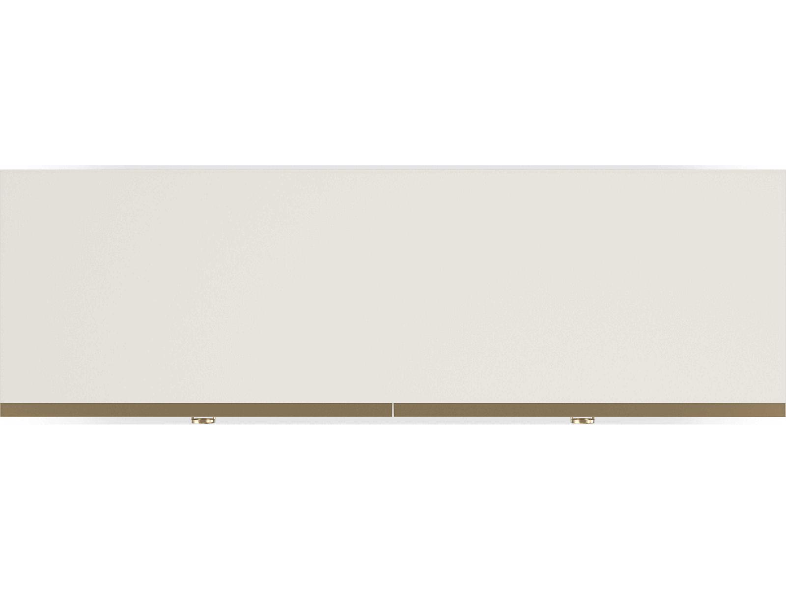 Bedrock Six-Drawer Dresser in Almond Milk and Champagne Gold