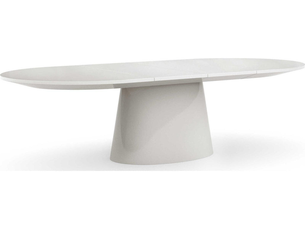 Paragon Oval Dining Table in Blanc Gloss Wood