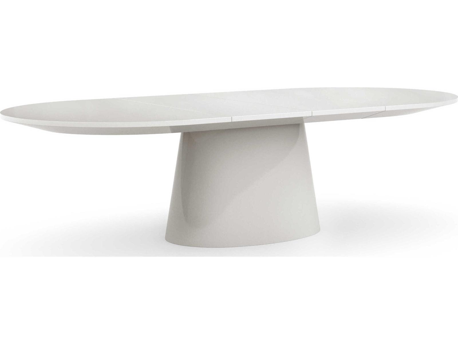 Paragon Oval Dining Table in Blanc Gloss Wood