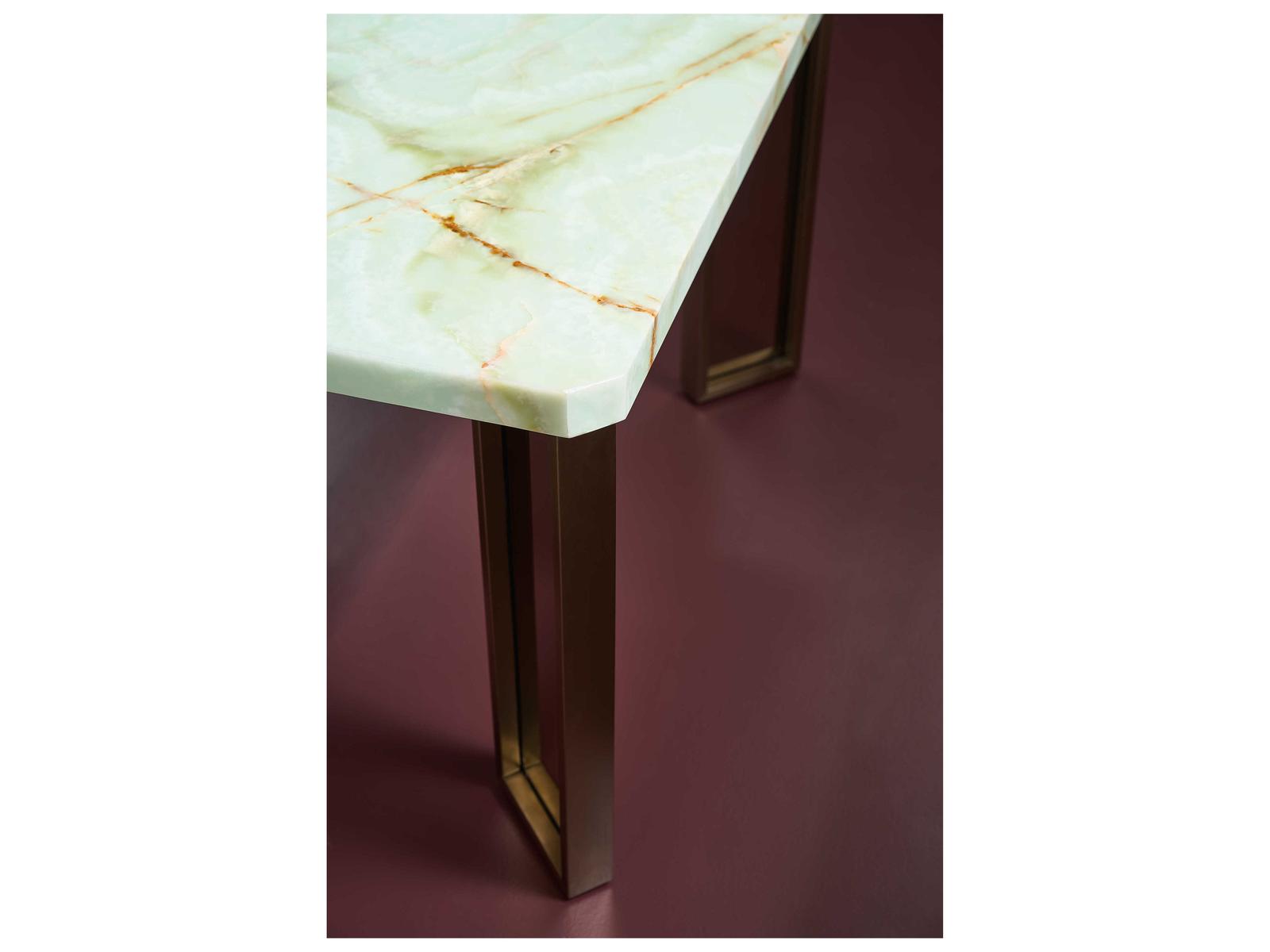 Love 92-Inch Oval Dining Table in Oracle and Whisper of Gold