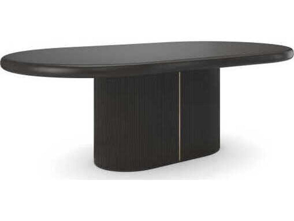 Love Oval Dining Table in Dark Chocolate with Whisper of Gold