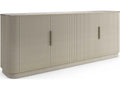 Love Sideboard Oracle with Clear Glass Top and Fluted Detailing