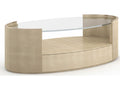 Love Oval Cocktail Table Oracle Clear Glass Top with Drawer