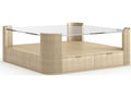 Love Square Oracle Square Coffee Table Glass Top with Whisper of Gold