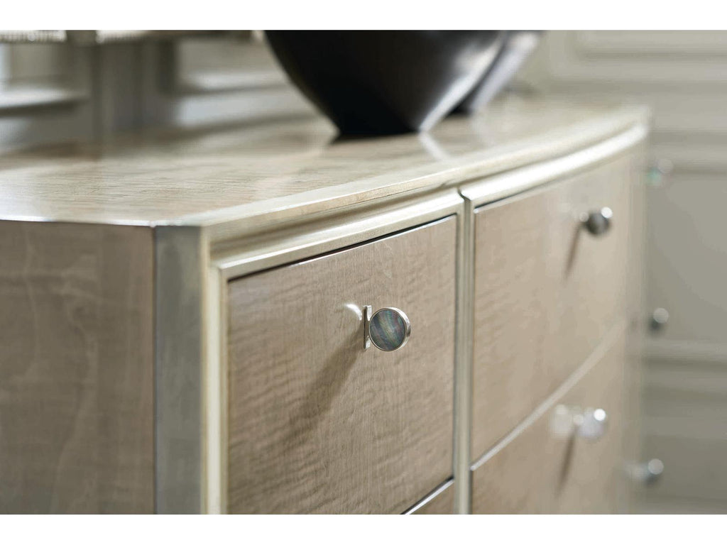Made To Shine Nine Drawer Dresser in Moonlit Sand and Soft Silver Leaf