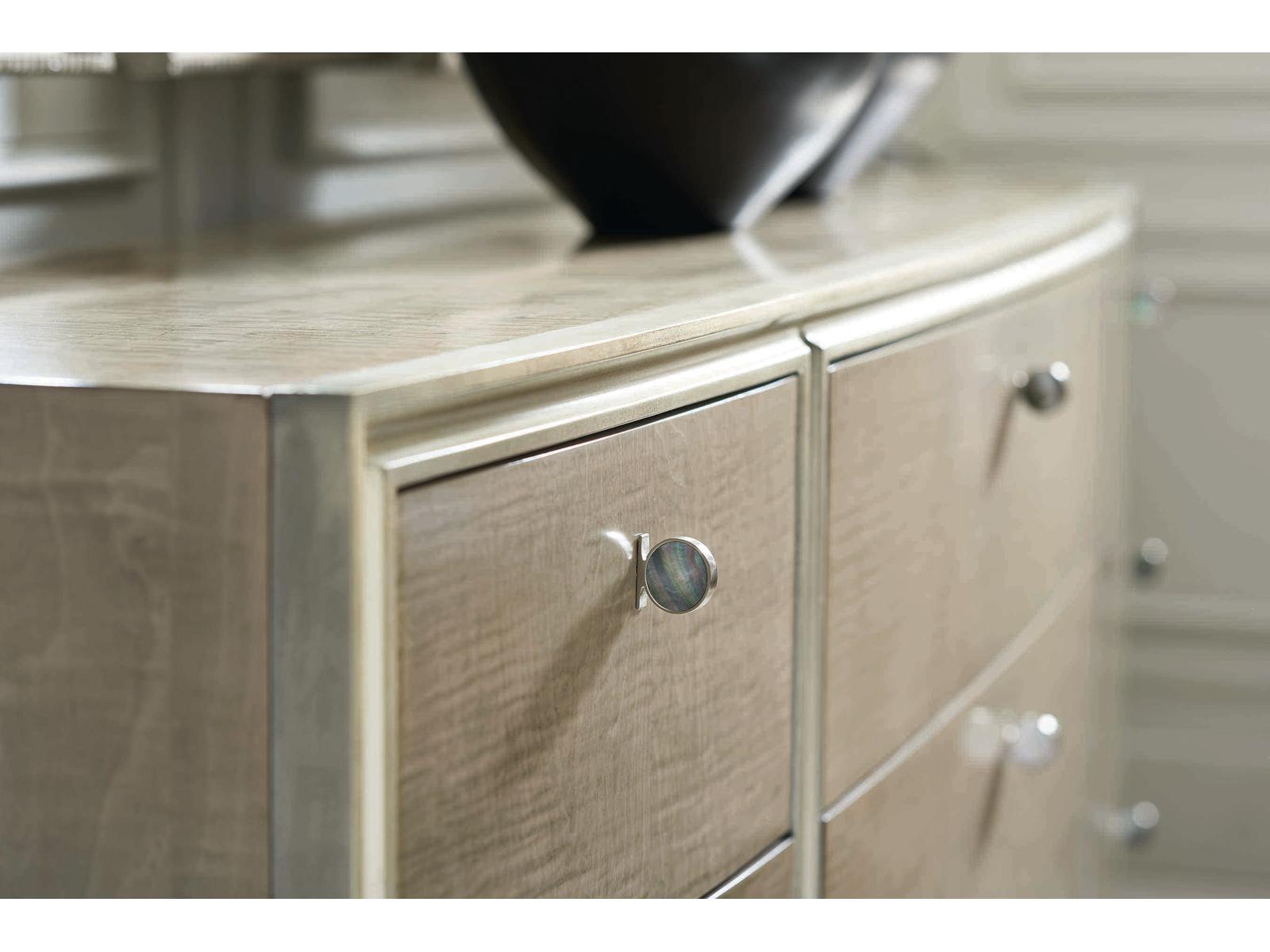 Made To Shine Nine Drawer Dresser in Moonlit Sand and Soft Silver Leaf