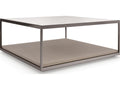 Cartesian Square Coffee Table with Creme Travertine Top
