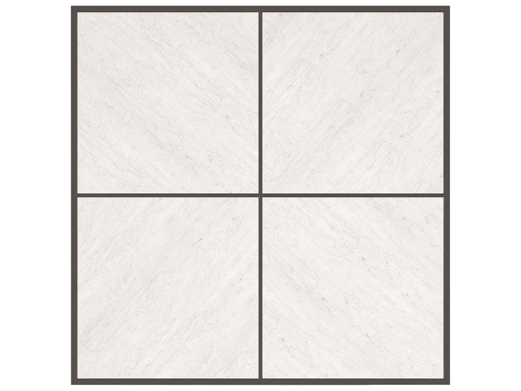 Cartesian Square Coffee Table with Creme Travertine Top