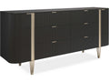 Classic Love At First Sight 78-Inch 6-Drawer Dresser in Dark Chocolate and Whisper of Gold