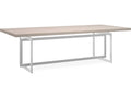 Wish You Were Here 100-Inch Rectangle Dining Table in Lightly Brushed Chrome