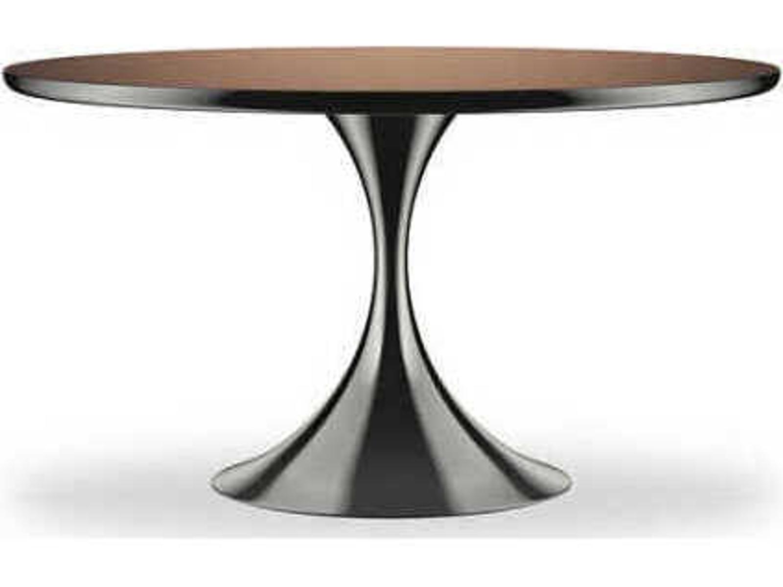 Semper 54-Inch Round Dining Table in Deep Bronze