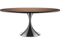 Semper 72 Oval Dining Table in Deep Bronze with Mirror Top
