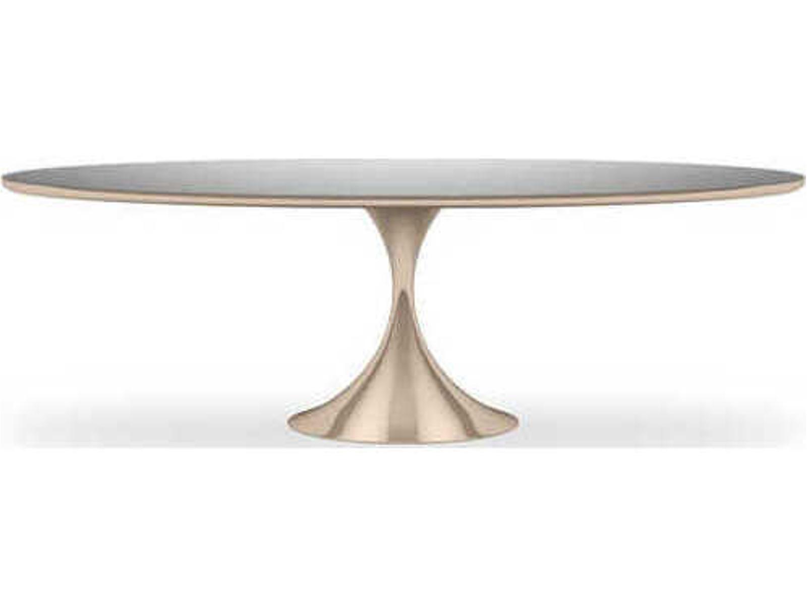 Semper 96 Oval Dining Table in Whisper of Gold
