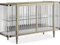 Stop and Stare Sideboard with Wavy Acrylic and Whisper of Gold Finish